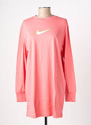 Robe courte manches longues manches longues rose NIKE femme