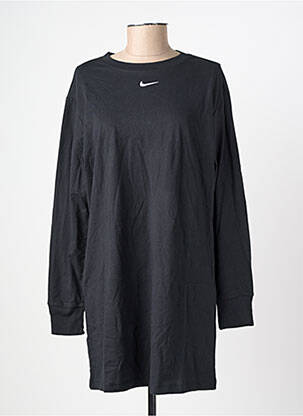 Robe courte manches longues manches longues noir NIKE femme