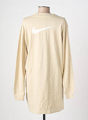 Robe courte manches longues manches longues beige NIKE femme