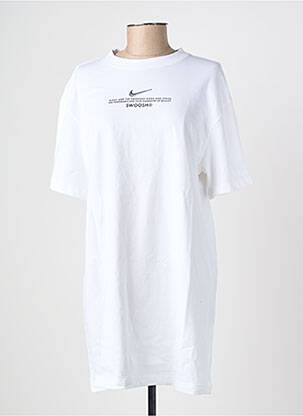 Robe courte manches courtes manches courtes blanc NIKE femme