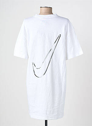Robe courte manches courtes manches courtes blanc NIKE femme
