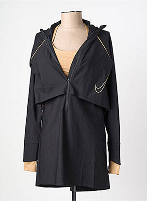 Robe courte manches longues manches longues noir NIKE femme