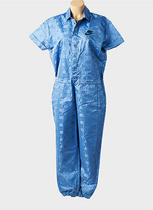 Combi-pantalon col chemisier manches courtes bleu NIKE femme