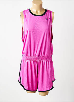 Combishort fermeture boutonnée au dos sans manche violet NIKE femme