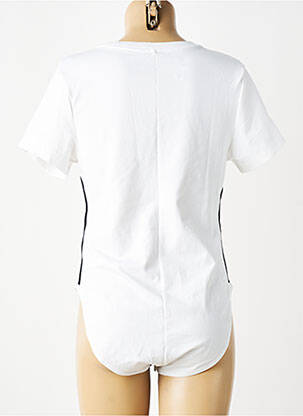 Body col rond manches courtes blanc NIKE femme