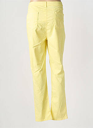 Pantalon slim tissage popeline taille normale jaune GUY DUBOUIS femme