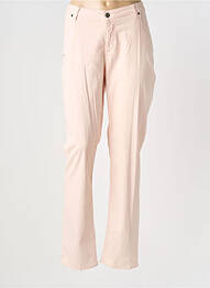 Pantalon slim tissage popeline taille normale rose GUY DUBOUIS femme