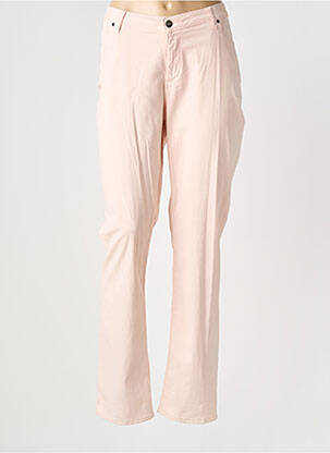 Pantalon slim tissage popeline taille normale rose GUY DUBOUIS femme