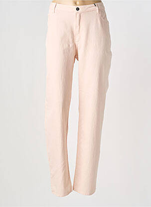 Jeans coupe slim tissage brut taille normale rose GUY DUBOUIS femme