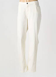 Jeans coupe slim tissage brut taille normale blanc GUY DUBOUIS femme