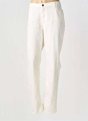 Jeans coupe slim tissage brut taille normale blanc GUY DUBOUIS femme