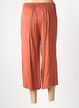 Pantacourt taille élastique taille normale rouge COULEURS DU TEMPS femme