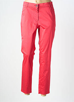 Pantalon droit stretch taille normale rose GUY DUBOUIS femme