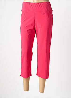 Pantacourt coupe droite taille normale rose GUY DUBOUIS femme