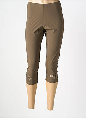 Legging stretch taille normale vert GUY DUBOUIS femme