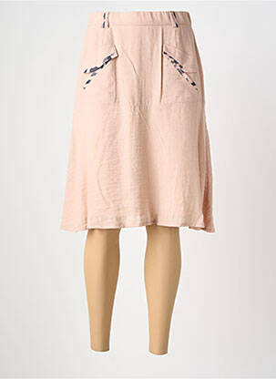 Jupe mi-longue coupe évasée rose MERI & ESCA femme