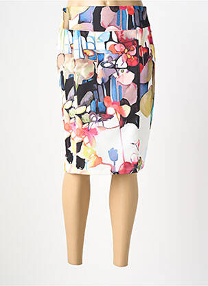 Jupe mi-longue stretch rouge GUY DUBOUIS femme