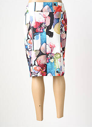 Jupe mi-longue stretch rouge GUY DUBOUIS femme