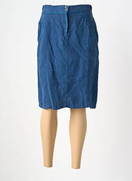 Jupe mi-longue coupe droite bleu MERI & ESCA femme