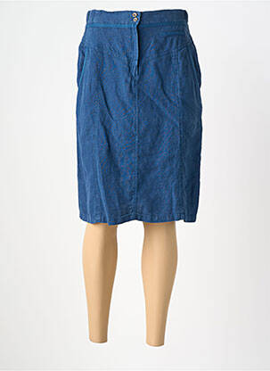 Jupe mi-longue coupe droite bleu MERI & ESCA femme
