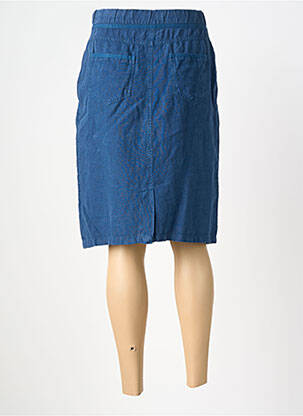 Jupe mi-longue coupe droite bleu MERI & ESCA femme