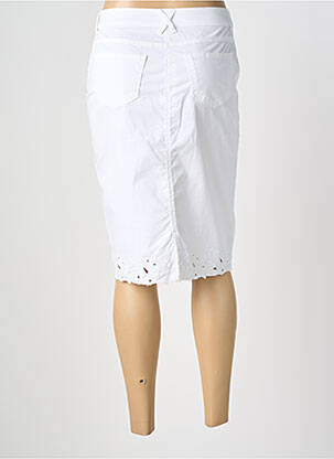 Jupe mi-longue coupe droite blanc MERI & ESCA femme