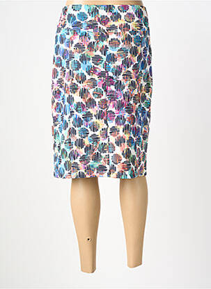 Jupe mi-longue stretch bleu FRANCE RIVOIRE femme