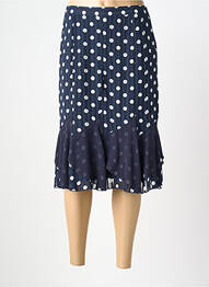Jupe mi-longue taille haute bleu GUY DUBOUIS femme