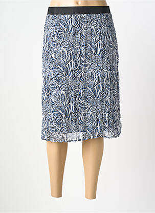 Jupe mi-longue taille normale bleu FRANCE RIVOIRE femme