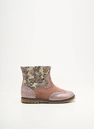 Bottines/boots bout rond chiquet rose POM D'API fille
