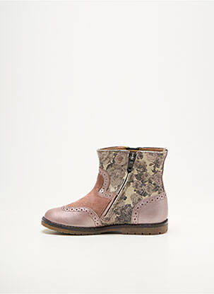 Bottines/boots bout rond chiquet rose POM D'API fille