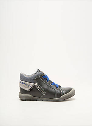 Bottillons fermeture lacets bout rond gris NOËL garçon