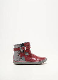 Bottines/boots semelle amovible bout rond rouge NOËL fille