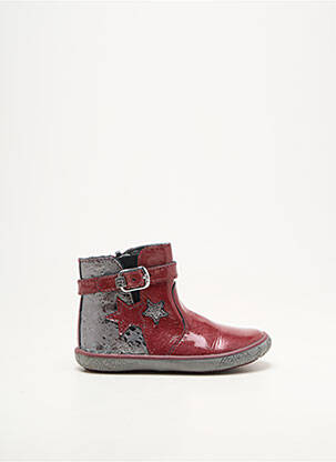 Bottines/boots semelle amovible bout rond rouge NOËL fille