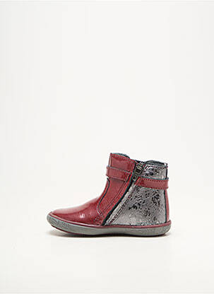 Bottines/boots semelle amovible bout rond rouge NOËL fille