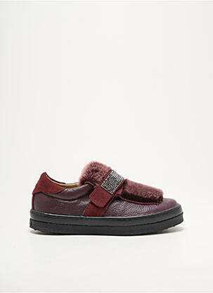 Baskets tissage satiné bout rond violet UNISA fille