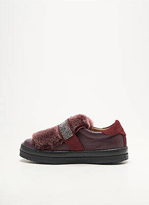 Baskets tissage satiné bout rond violet UNISA fille