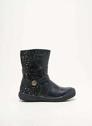 Bottes impression bout rond noir BOPY fille
