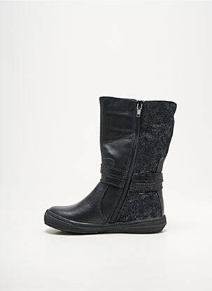 Bottes tissage satiné bout rond noir BOPY fille