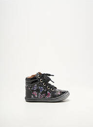 Bottillons semelle amovible bout rond noir BELLAMY fille