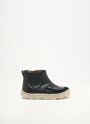 Bottines/boots fermeture zippée bout rond noir POM D'API garçon