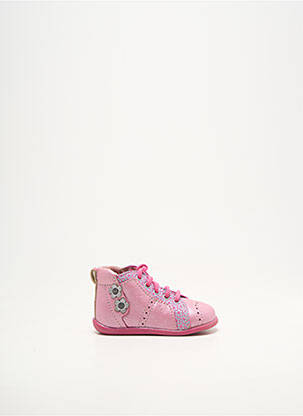 Bottillons fermeture lacets bout rond rose BABYBOTTE fille