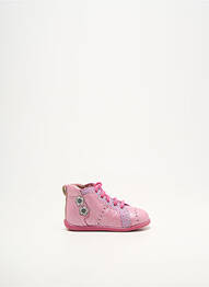 Bottillons fermeture lacets bout rond rose BABYBOTTE fille