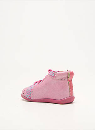 Bottillons fermeture lacets bout rond rose BABYBOTTE fille