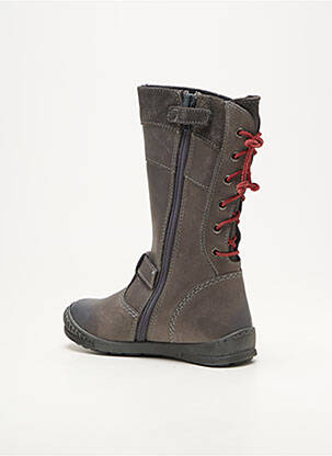 Bottes fermeture zip et lacets bout rond gris STONES AND BONES fille