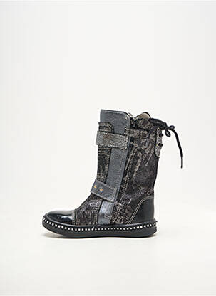 Bottes fermeture zip et lacets bout rond argent BELLAMY fille