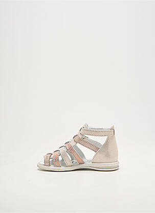 Spartiates tissage satiné bout ouvert argent BELLAMY fille