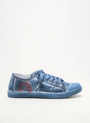 Baskets fermeture lacets bout rond bleu LES P'TITES BOMBES fille