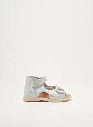 Sandales/nu pieds voute plantaire talon bas argent LITTLE MARY fille