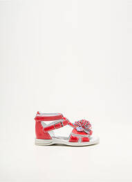 Sandales/nu pieds fermeture scratch bout ouvert rouge BELLAMY fille